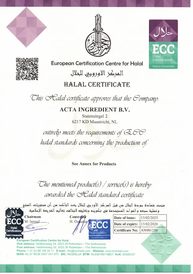 HALAL certificate